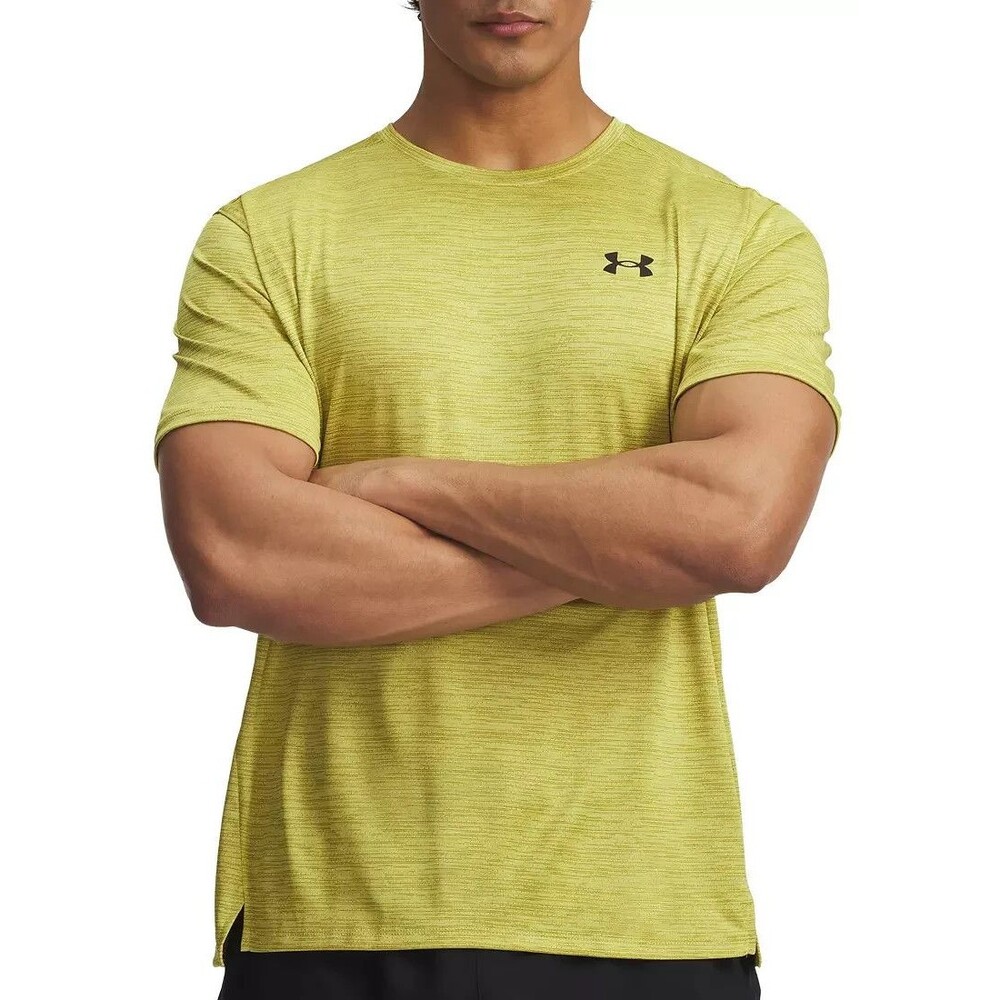 Under Armour Men's Size S Tech Vent Short Sleeve T-Shirt Yellow Shade/Black